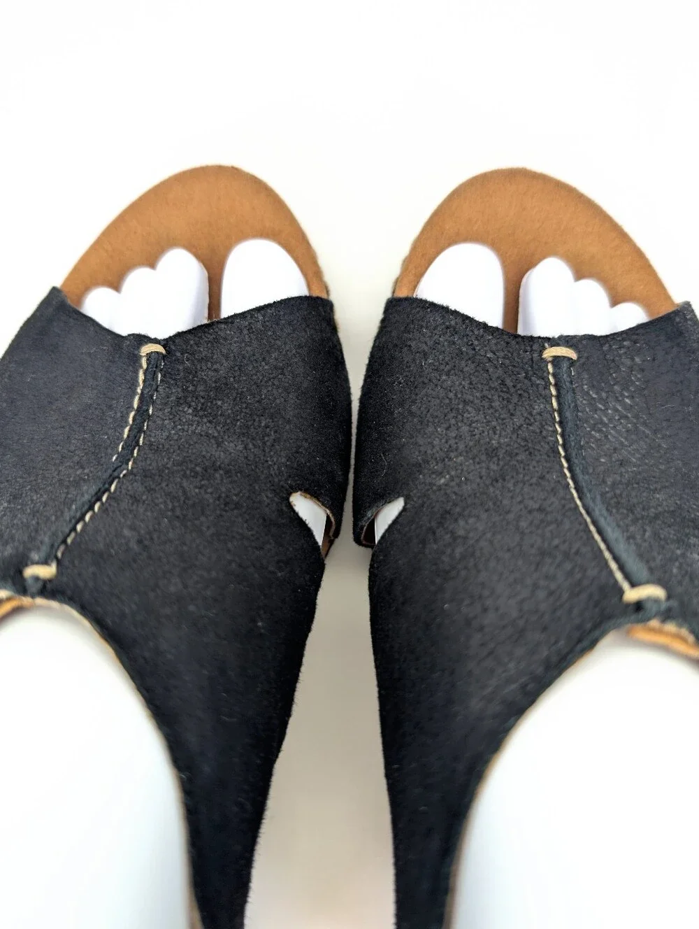 Clarks Collection Helio Float Wedge Open Toe Black Slingback Sandals Size 6.5